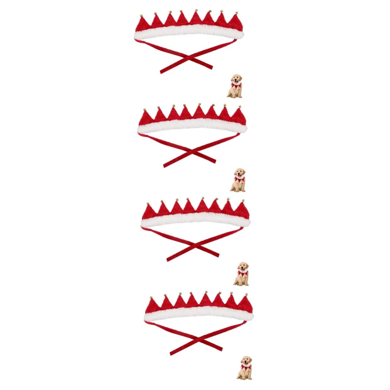 Sosoport 4stücke Pet Christmas Collar Mit Glöckchen Für Hunde Und Katzen Festliche Weihnachtsdekoration Für Haustiere Verstellbar Und Langlebig Für Feiertage Und Fotosessions