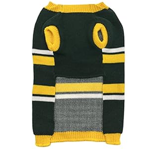 Pets-First-NFL-Green-Bay-Packers-Dog-Sweater-Size-Small-Warm-and-Cozy-Knit-Pet-Sweater-with-NFL-Team-Logo-Best-Puppy-Sweater-for-Large-and-Small-Dogs-Team-Color-GBP-4179-SM - Cucciolini Doodles   Pets-First-NFL-Green-Bay-Packers-Dog-Sweater-Size-Small-Warm-and-Cozy-Knit-Pet-Sweater-with-NFL-Team-Logo-Best-Puppy-Sweater-for-Large-and-Small-Dogs-Team-Color-GBP-4179-SM