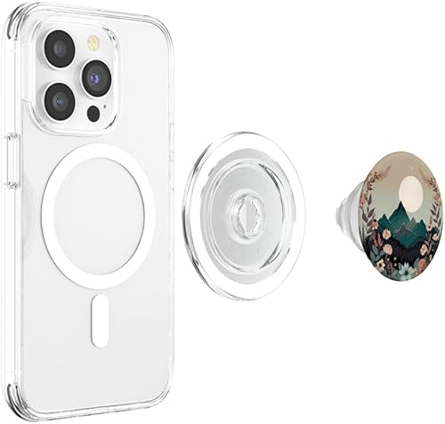 Miniatura 3 de Corona floral boho chic bosque naturaleza montaña lindo pastel PopSockets MagSafe PopGrip para iPhone