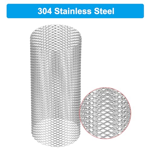 Image of PATIKIL 2 Pcs 28mm OD Strainer Mesh, 60mm H Screen Y Shaped Strainer Filter Valve Mesh Screen 304 Stainless Steel Strainer Mesh for Debris Pump Water Oil Separation