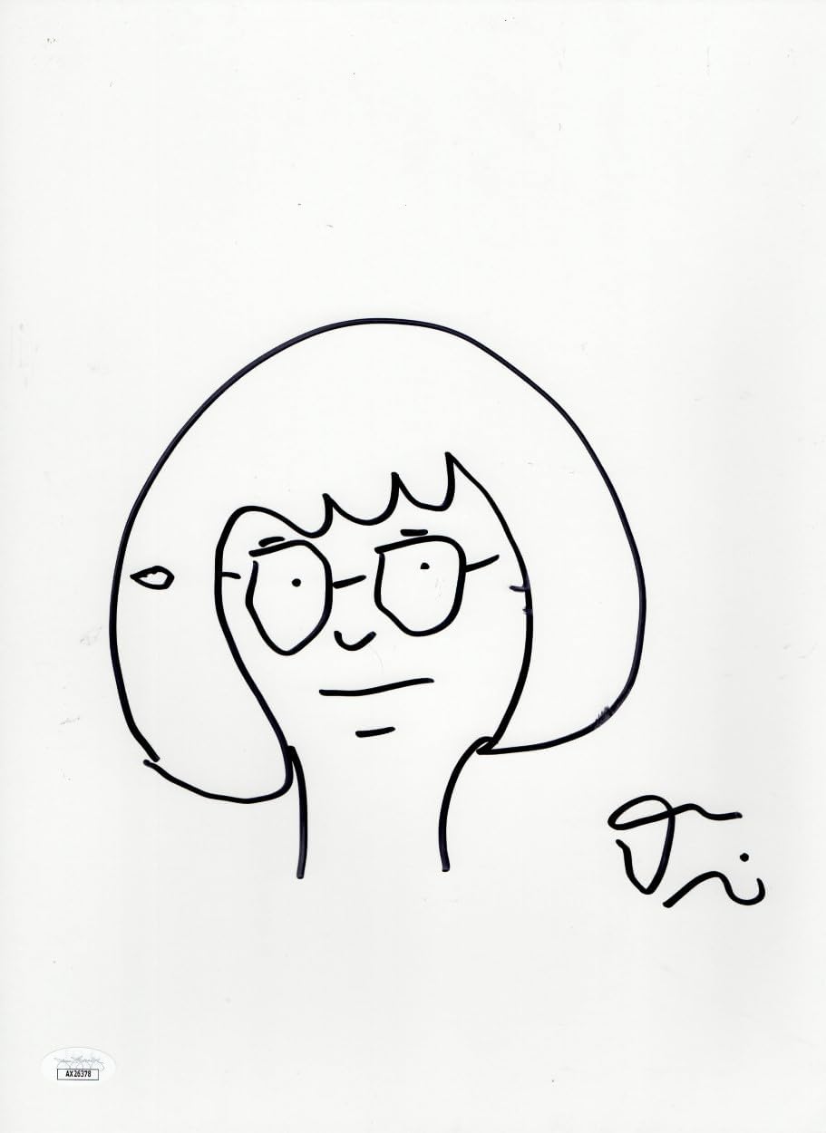 Dan Mintz Signed Autographed 11X14 Sketch Drawing Bob's Burgers Tina JSA AX26378