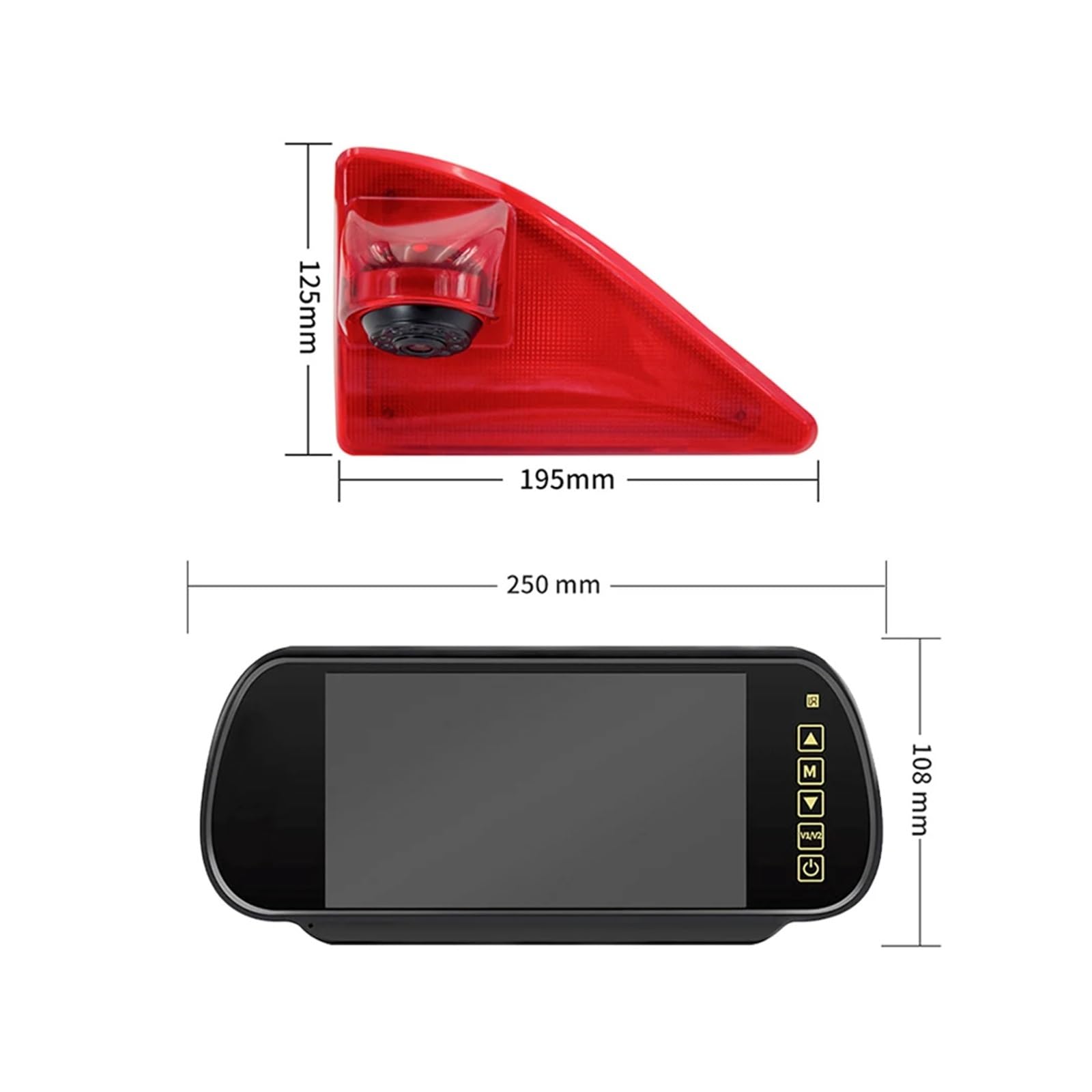 Kamera Cofania Z Wysokim Hamulcem I Zestawem Monitora Stabilna Transmisja SygnałU(SuctionCup Stand Kit)