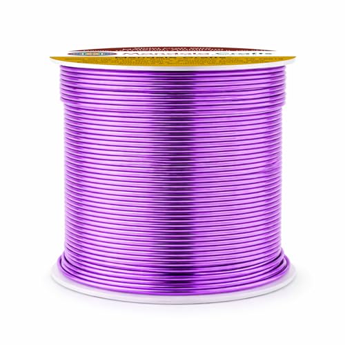 Image of Mandala Crafts 18 Gauge Violet Anodized Aluminum Craft Wire, 100 FT | Colored, Flexible, Bendable, for Bonsai, Armature, Sculpting, Wire Wrapping, Jewelry Making, Weather & Tarnish Resistant