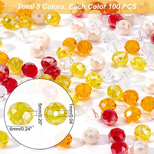 PH PandaHall 500 pz Perline di Cristallo, 6mm