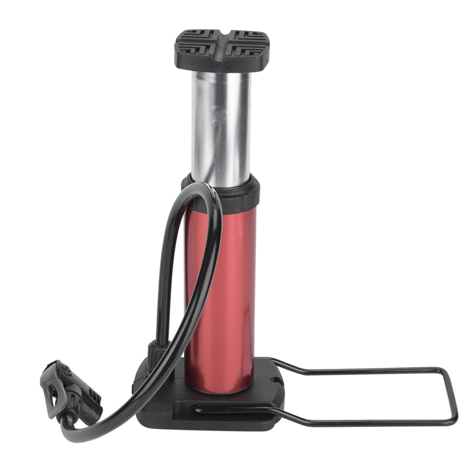 Mini Foot Pump Floor Pump Portable High Pressure Floor Inflator Tire Air Pump Accessary(Red)