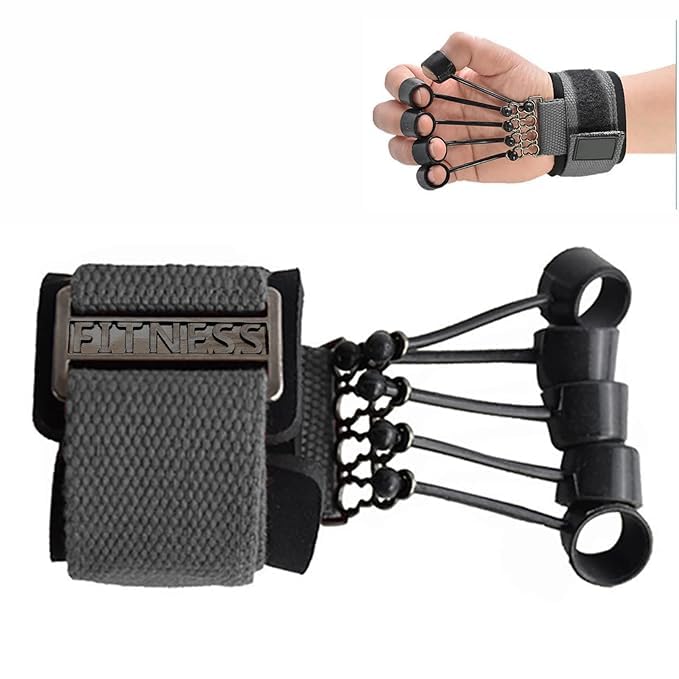KSTC Finger Arm Exerciser Gripper Strength Trainer | Hand Exerciser Yoga Resistance Bands Finger Flexion And Extension Training Device | Finger Force Grip Device (Finger Gripper), Silicone-image-37
