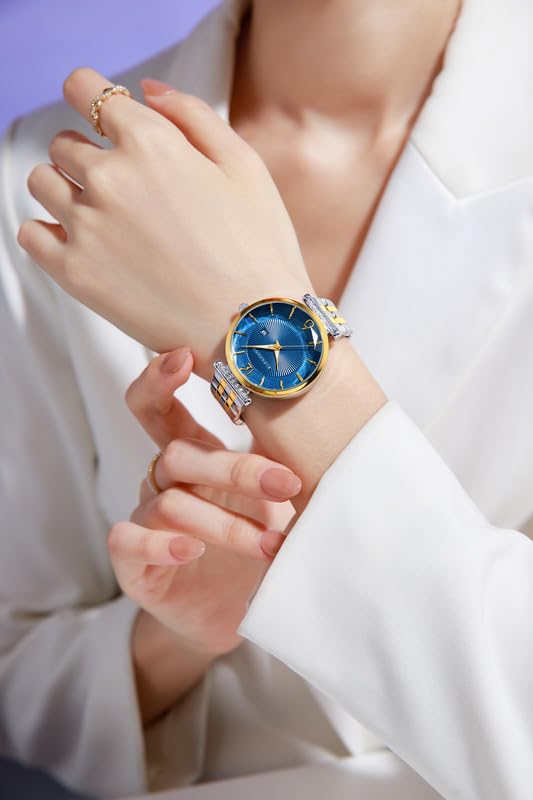 Image of Giordano Exquisite Analog Watch for Women with Round Cut Glass Textured Dial, Date Display Function, Quartz Movement and Stainless Steel Strap - GZ-60111