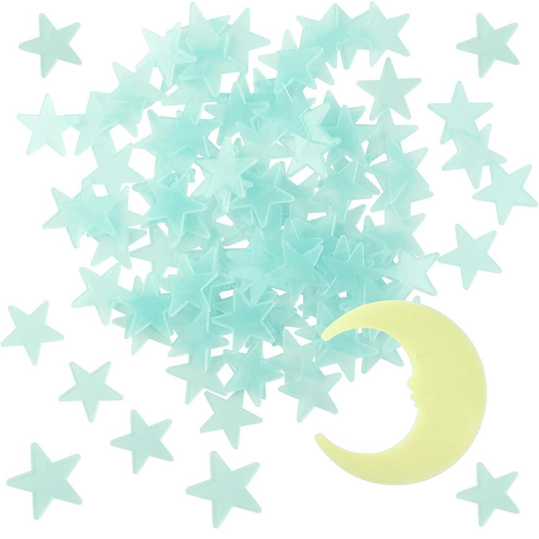 Estrellas Fosforescentes 3D 103 Piezas Para Techo, Decoración Luminosa Para Niños