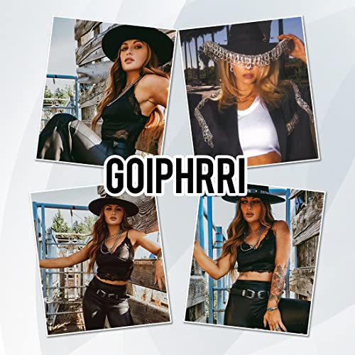 Goiphrri Women's Embroidered Western Cowgirl Boots Platform Knee High Boots Pointed Toe Combat Boots Outdoor Boots #TOP4
