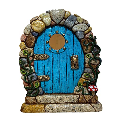 VONGLYHOO Puertas De Jardín De Hadas Puerta De Duende Jardín Puertas De Hadas De Madera Puerta De De De Duende De Madera De Árbol En Miniatura Estatuas De para Patio