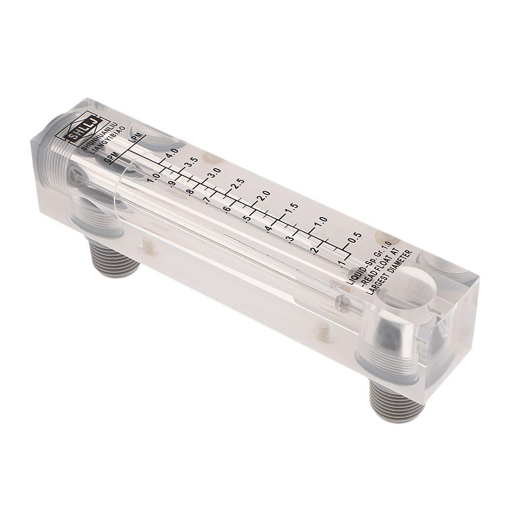 Perfeclan Acryl Tube Wasser schwebekörper-Durchflussmesser LZM-15 Liquid, 0,1-1 GPM / 0,5-4,0 LPM