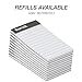 Samsill Mini Pocket Notepad Holder, Includes One Writing Pad with 40 Lined Sheets, Refills sold separately, Black