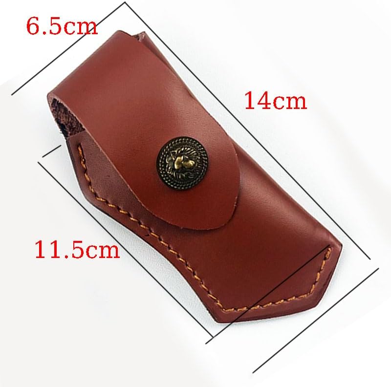 2PCS Leather Knife Sheaths, Protective Covers with Belt Loop and Snap Closure Fit for Home, Outdoor(Black)