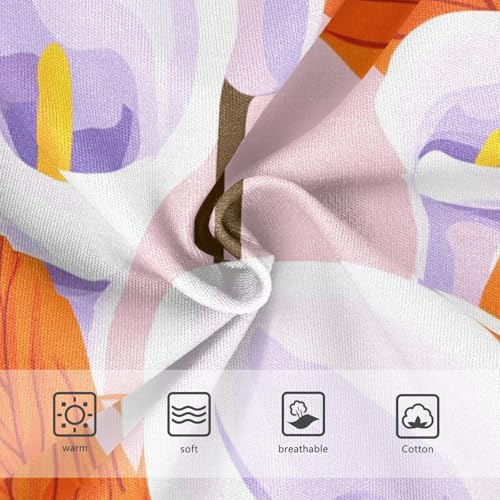 Purple Calla Lily Flowers White Orange Girls Underwear Toddler 2t Cotton Girl Panties Cute Print Kids Briefs Undies3