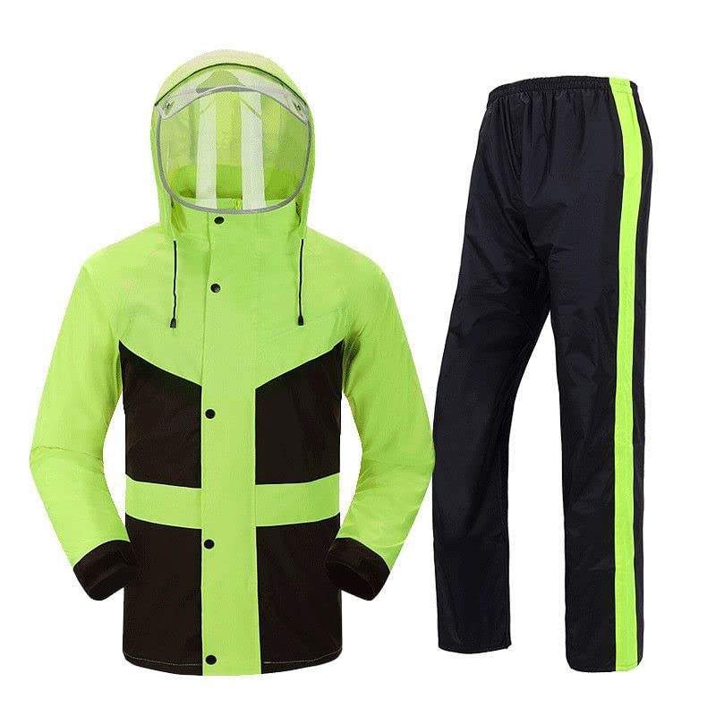 Männer Frauen Motorrad Regenmantel Motorrad Regen Anzug Moto Regen Mantel Jacke Hosen Biker Regen Set Motorradfahrer Frauen(Red,3XL)