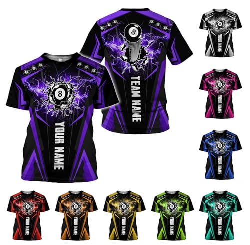 T-shirt de billard personnalisé à manches courtes le cadeau parfait pour homme adepte de gym