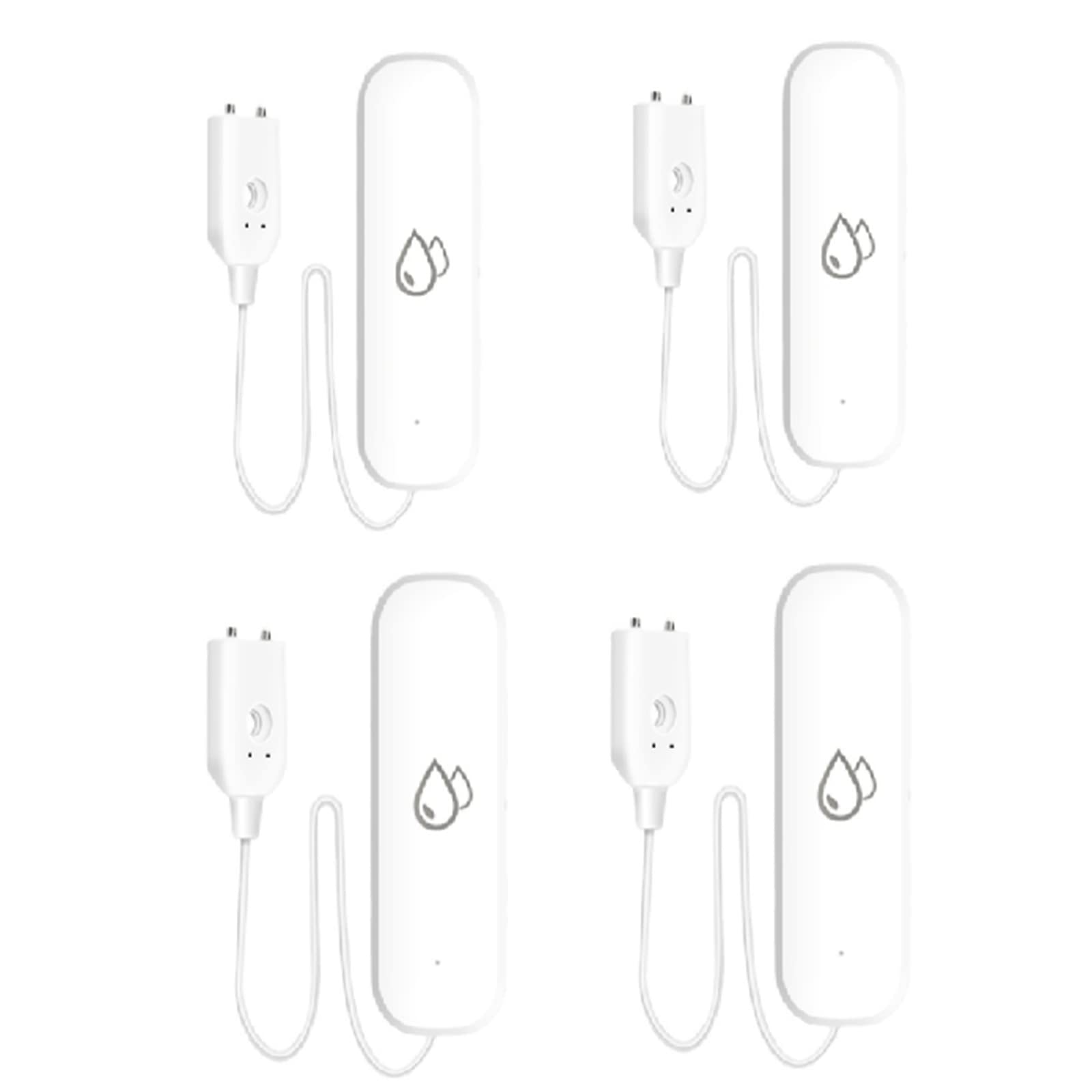 DAZZLEEX Tuya WiFi (2,4 G) Allarme Sensore Acqua, 4 Pz Casa Intelligente Perdita d'Acqua Sensore Immersione Rilevatore App Allarme Temporizzazione