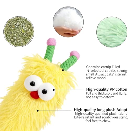 Image of Cat Toy, Cat Toys Interactive for Indoor Cats, Pet Accessories Ideal for Kitten Training, Indoor Entertainment and Leisure Play (Yellow)