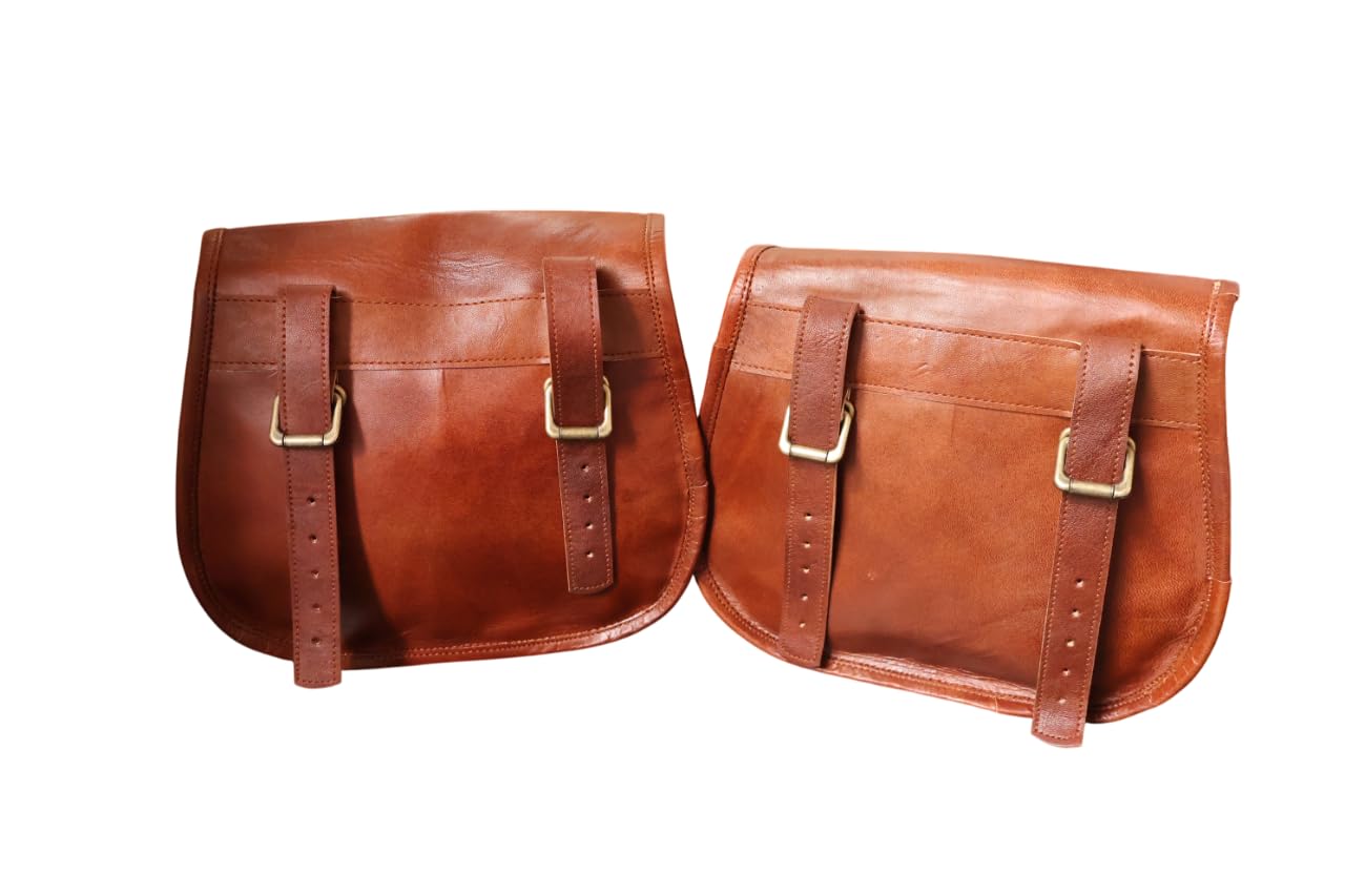 American Blue Sella Borsa per moto, laterale per bicicletta, pelle (2 tasche)