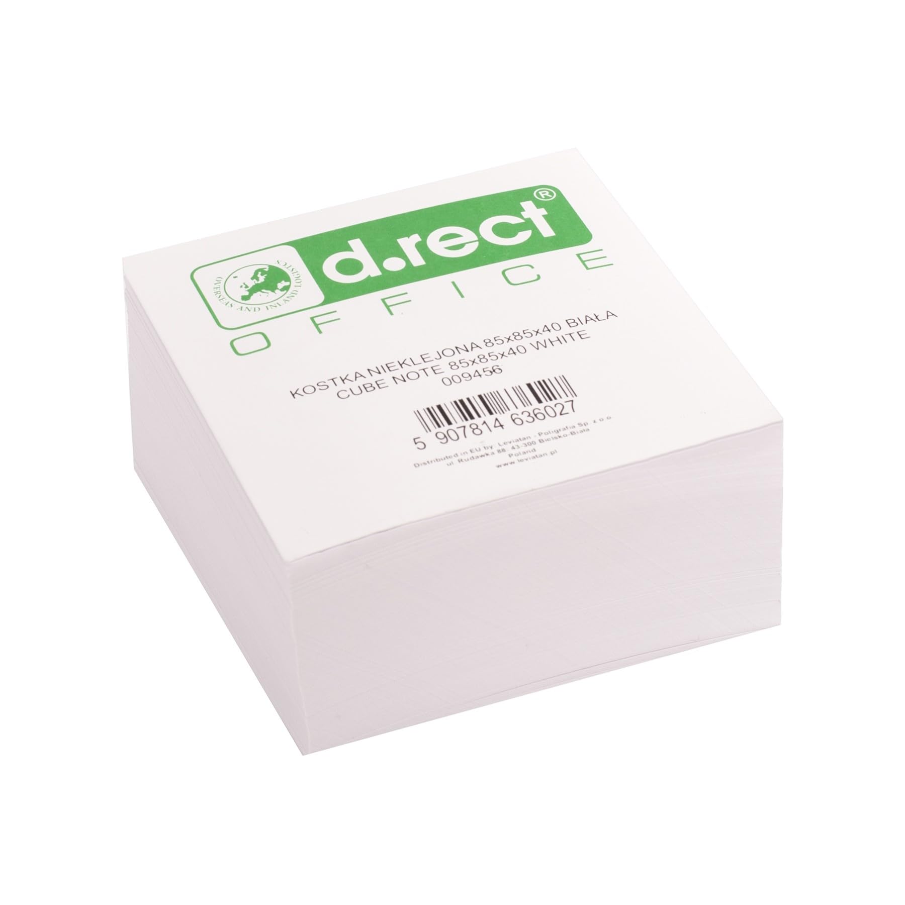 D.RECT Sticky Notes Cube - Sticky Notes Loose 85 x 85 x 40 mm White