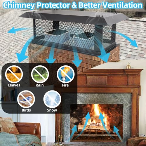 image for CLLOMAGY Chimney Cap Chimney Cover,Fireplace Chimney Caps for Outside 