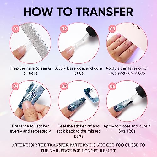 AIMEILI 2PCS Nail Art Foil Glue Gel 15ML Transferfolie Nägel Kleber für Folien Nagelsticker Nail Art Foil Glue Gel Set