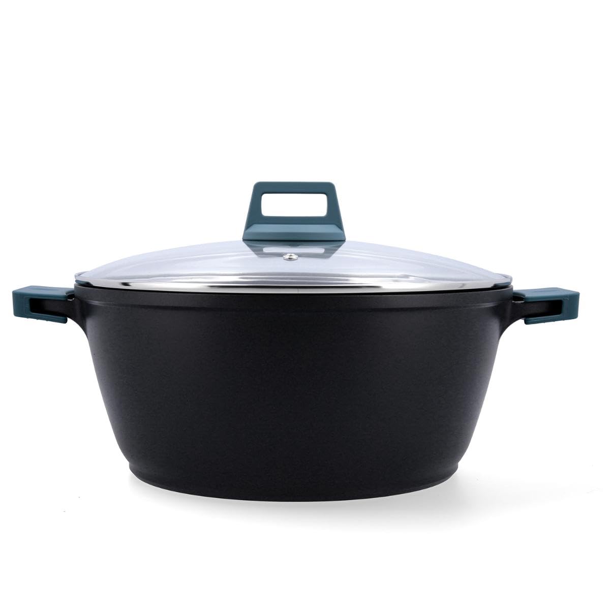 Quid Comfort Casserole Cast Aluminium 32 cm – 9.2 litres Aluminium Suitable for Ceramic Hob Suitable for Induction 2 Layers Non-Stick