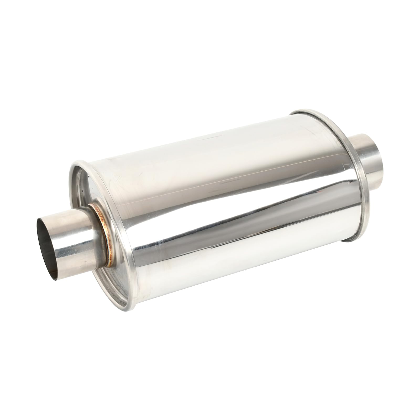 2.25'' Inch Ultra Quiet Resonator,2.25" Inlet 2.25" Outlet Exhaust Resonator,13.8" Overall Length Performance Muffler Resonator T304 Stainless Steel Universal Fitment-image-31