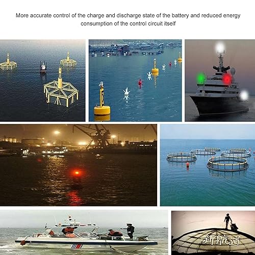 Baliza marina LED solar amarilla Rosvola para evitar accidentes en ríos oscuros 3