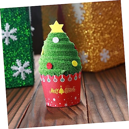 Toallas navideñas de algodón absorbente, pack de 2 piezas decorativas con diseño de árbol. 5