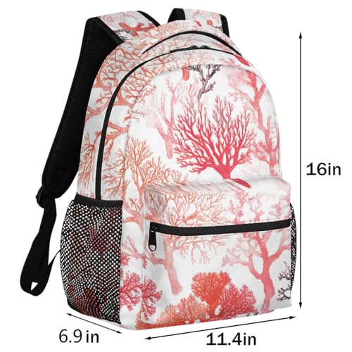 Mochila rosa coral marina ultraligera con compartimentos para camping 2