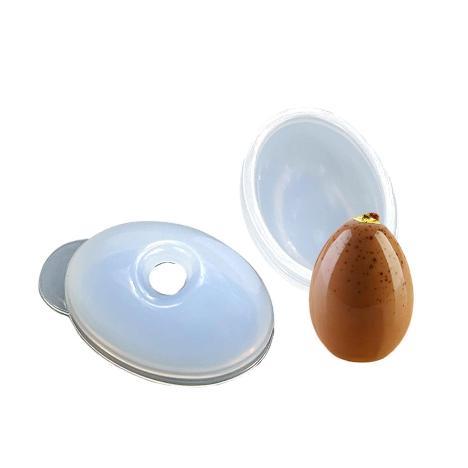 MICFENY 3D Eggs Shape Silicone Baking Tool Fondant Cake Decorating for Making Chocolate, Candy, Candle, Soap