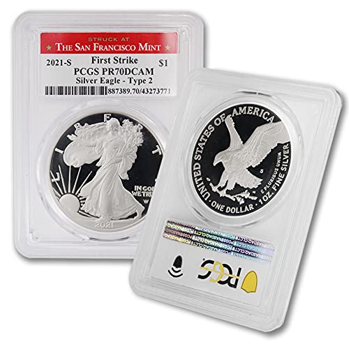 2021 S 1 oz Proof American Silver Eagle PR-70 Deep Cameo (PR70DCAM...