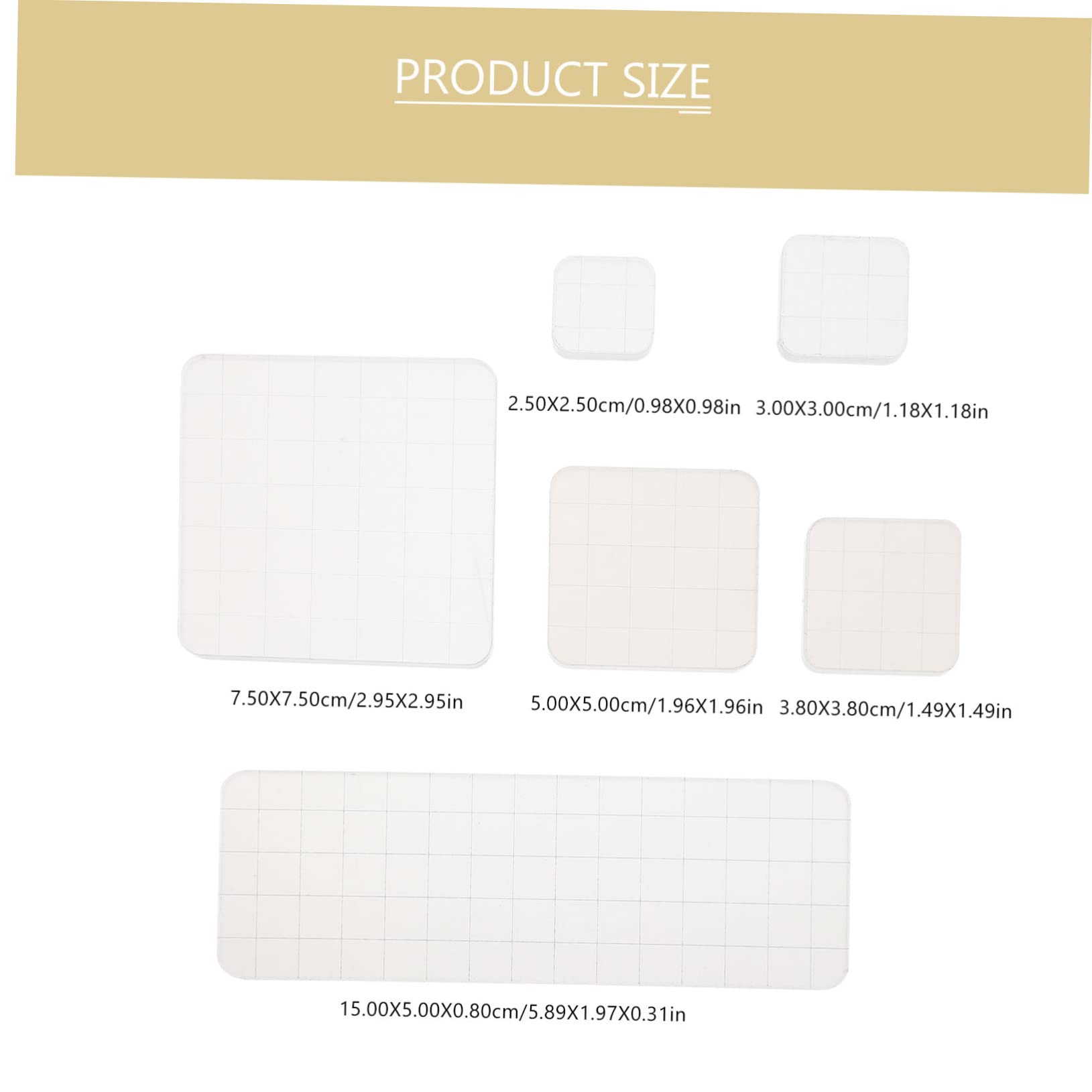 ARTIBETTER Convenient Stamping Blocks Craft Stamps 6pcs Acrylic Blocks for Boys and Girls/Children