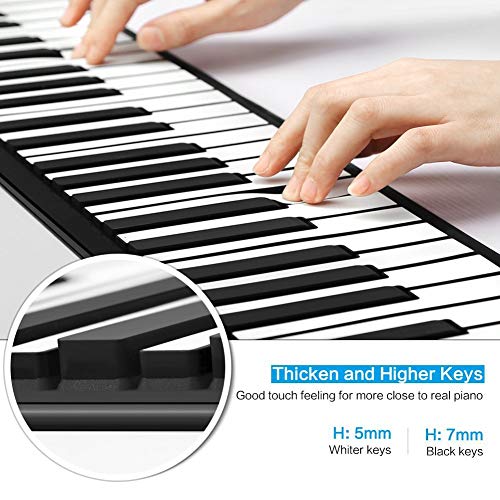 KUANDARM Piano Pliant Main Roll Piano, Portable 66/88 Clé Clavier Épaississement Professionnel Clavier Piano électrique Adulte pour débutant et Enfants débutant - Les Beatles, Paul McCartney, John Lennon, RIngo Starr, George Harrison KUANDARM Piano Pliant Main Roll Piano, Portable 66/88 Clé Clavier Épaississement Professionnel Clavier Piano électrique Adulte pour débutant et Enfants débutant – Image 4