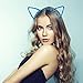 FASOTY 10 Pcs Cat Ears Headband Hair Band Fluffy Hair Hoop Headbands for Women and Young Ladies Birthday Party and Daily Decoration Costume, 10 Colors