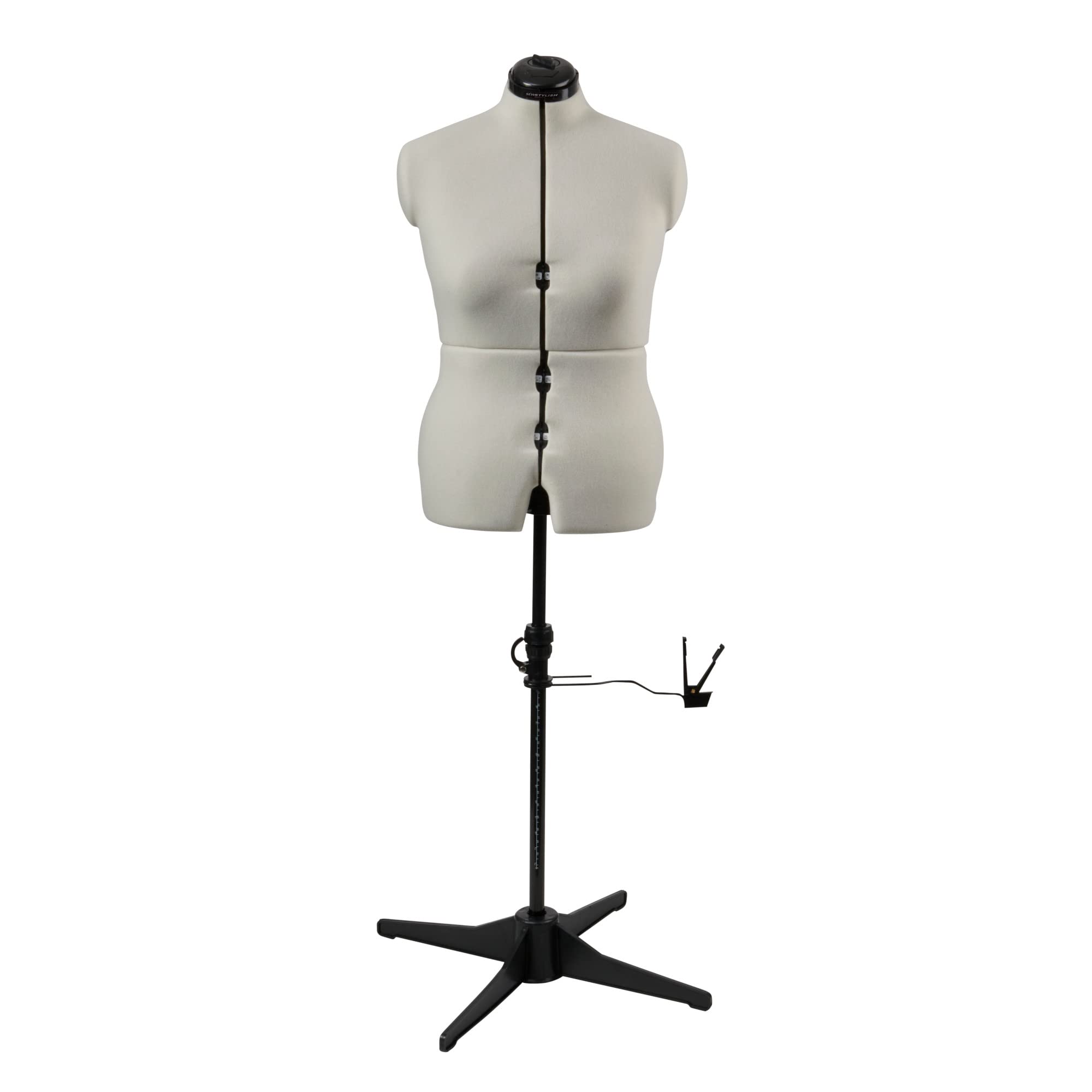 Sewing Online Adjustable Dressmakers Dummy, in Cream Fabric with Hem Marker, Dress Form Sizes 16 to 22 - Pin, Measure, Fit and Display your Clothes on this Tailors Dummy - 023817-CREAM