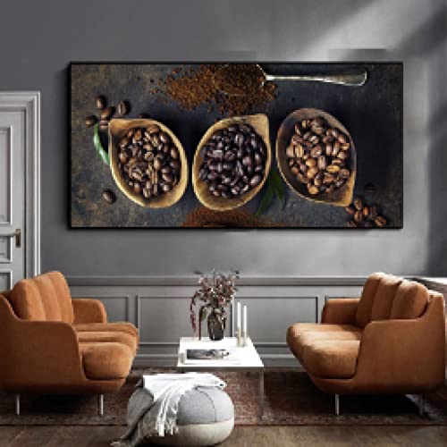 Poster café et épices KEBIA toile 60x120cm sans cadre pour cuisine et restaurant