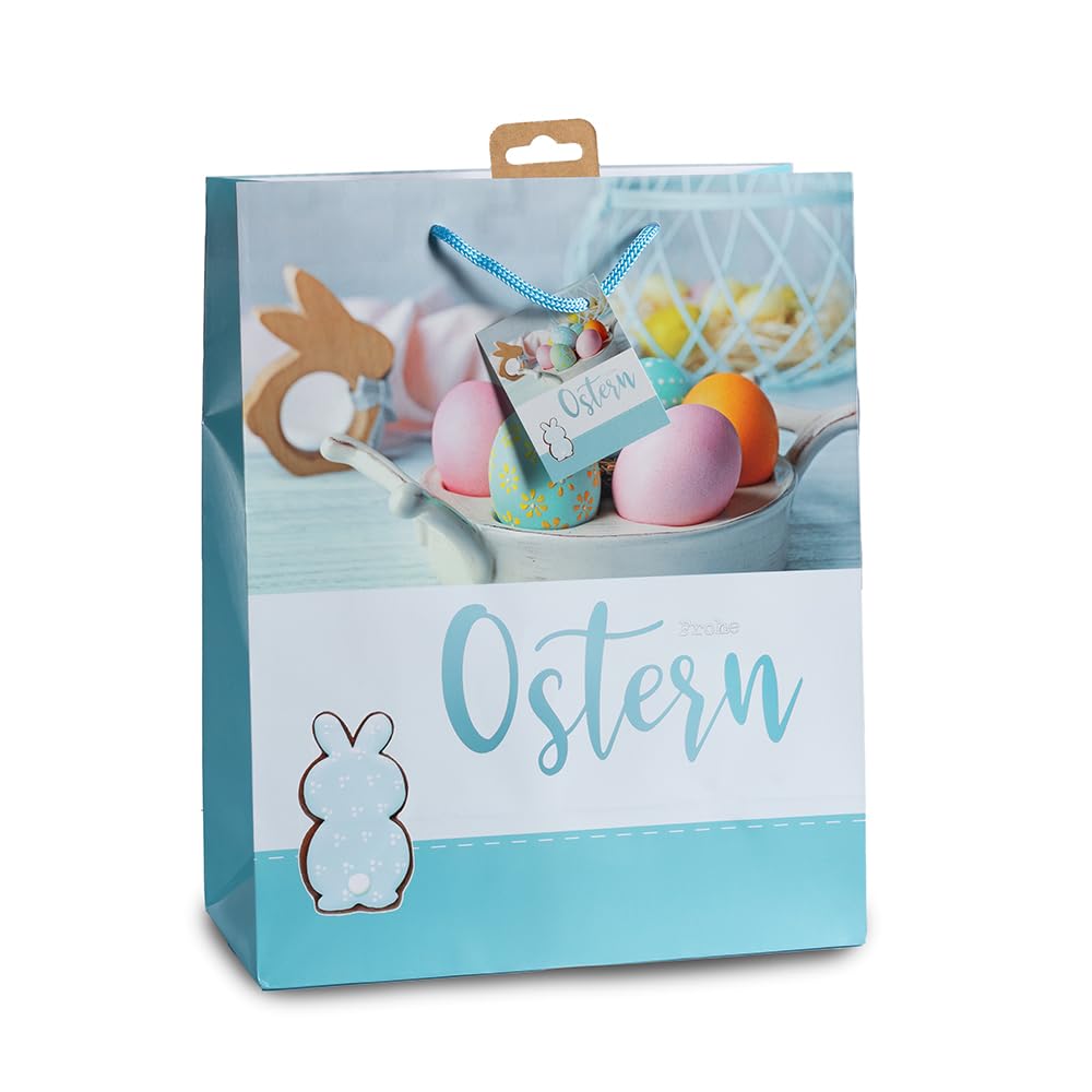 Laro Premium-Line Geschenktüten mit Henkel Large/Groß Ostern Bunt Eier 10/20/40/100stk, Anzahl:100, Muster Tüten:Ostern Bunt Eier