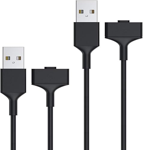 Kissmart Cargador para Fitbit Ionic, cable de carga USB de repuesto para Fitbit Ionic 2 unidades, 3.3 pies
