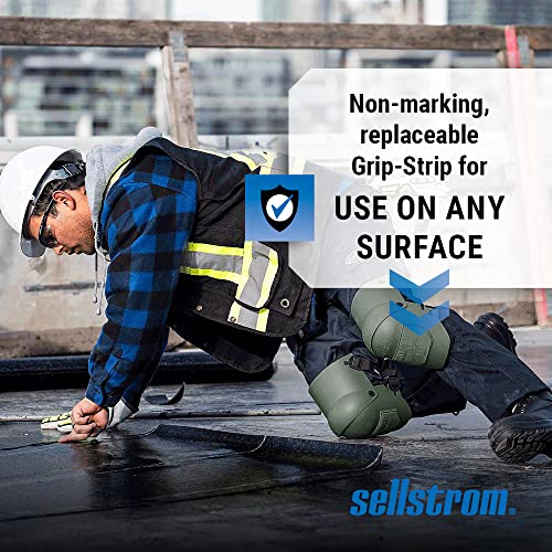 Image of Sellstrom Ultra Flex KneePro Professional Knee Pads for Men & Women with Thick Foam Cushioning & Heavy Duty Hard Outer Shell - Adjustable Straps with Speed-Clips & Ergonomic Metal Hinges - for Construction Work, Gardening, Roofing, Flooring