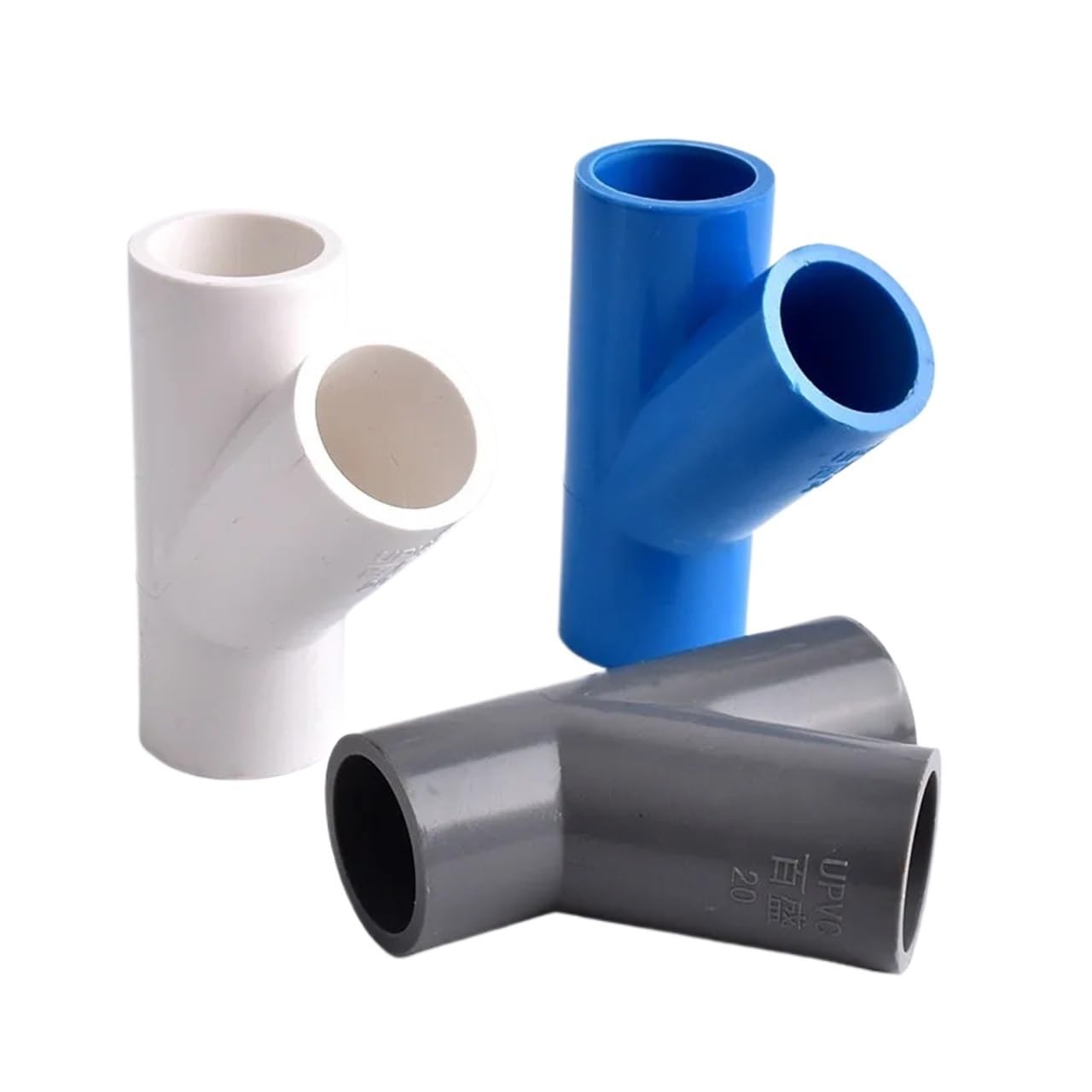 2~20 stücke 20~40mm PVC Rohr Y-Stil 3 Weg Stecker Garten Bewässerung Aquarium Fisch tank Bewässerung Adapter Armaturen T Joint(Blue Color,I.D. 20mm(20pcs))