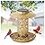 XDW-GIFTS Bird Feeder for Outdoors Solar Hanging Bird Feeder Bird House with Cardinal Feeder Large Capacity Metal Wild Bird Feeder for Garden Decor Unique Gifts & Patio Decor (Bronze, 8 INCH)