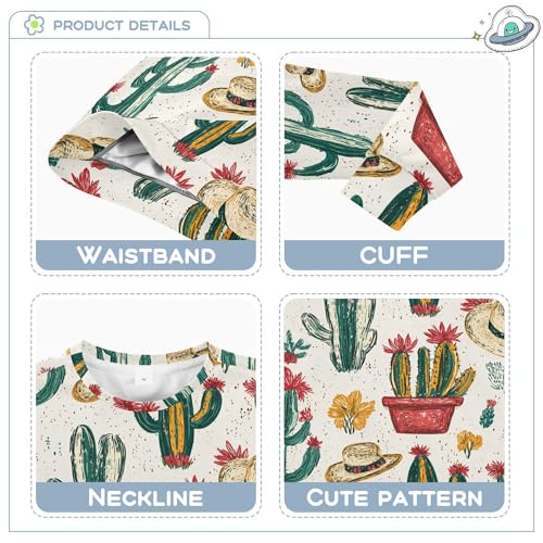 JUNZAN Western Cowboy Boho Cactus Big Boys Sweatshirt Hoodie Long Sleeve Hoodie for Boys Party 4T3