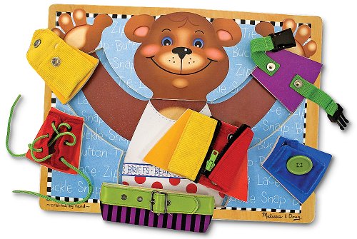 Melissa & Doug Bear Theme Basic Skills Board Bundle with 1 Theme Compatible M&D Scratch Fun Mini-Pad [03784]