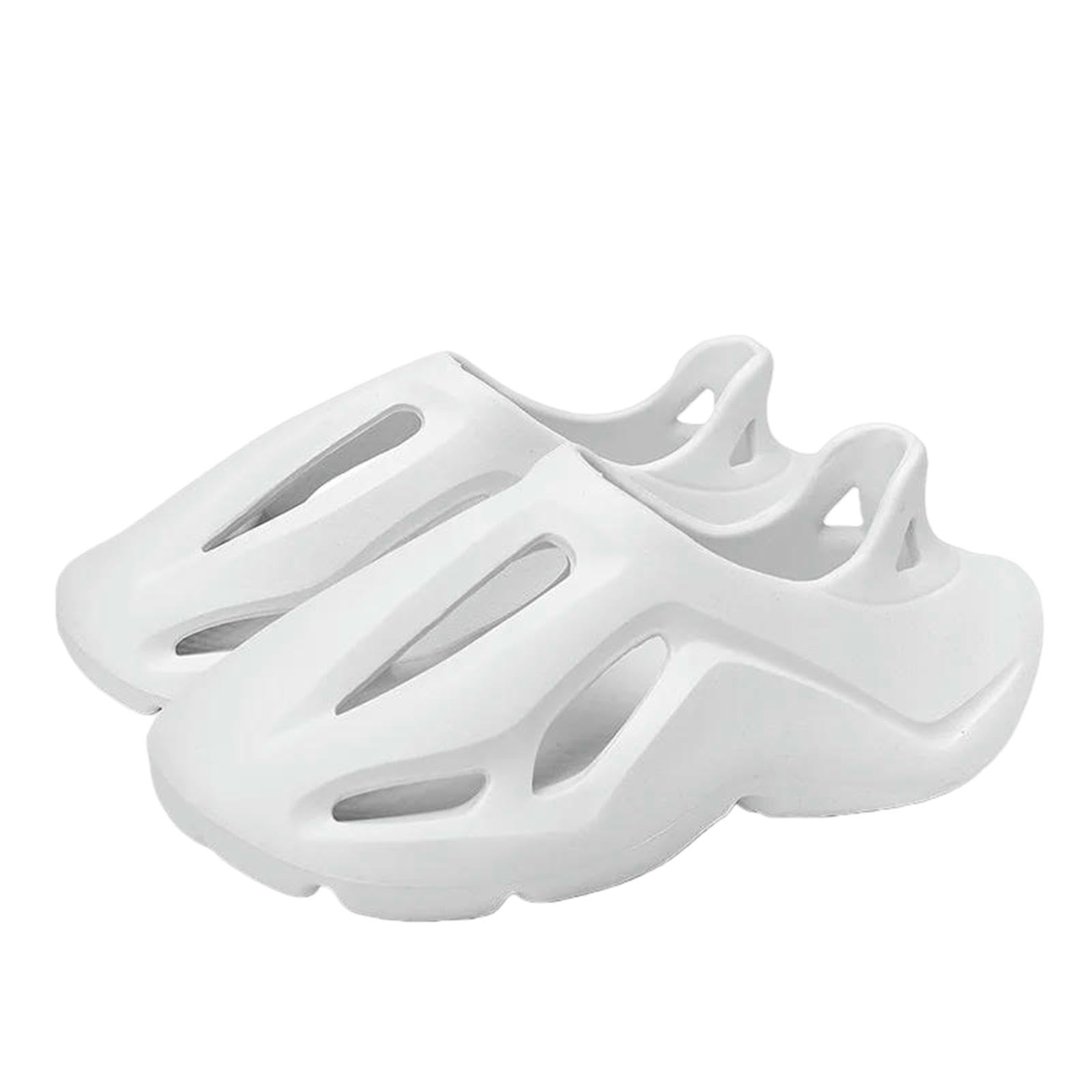 Gyios Summer Slippers Men's Fashion Sandals Platform Women Eva Ultralight Shoes Outdoor Soft Couples Home -2352-white-44-45