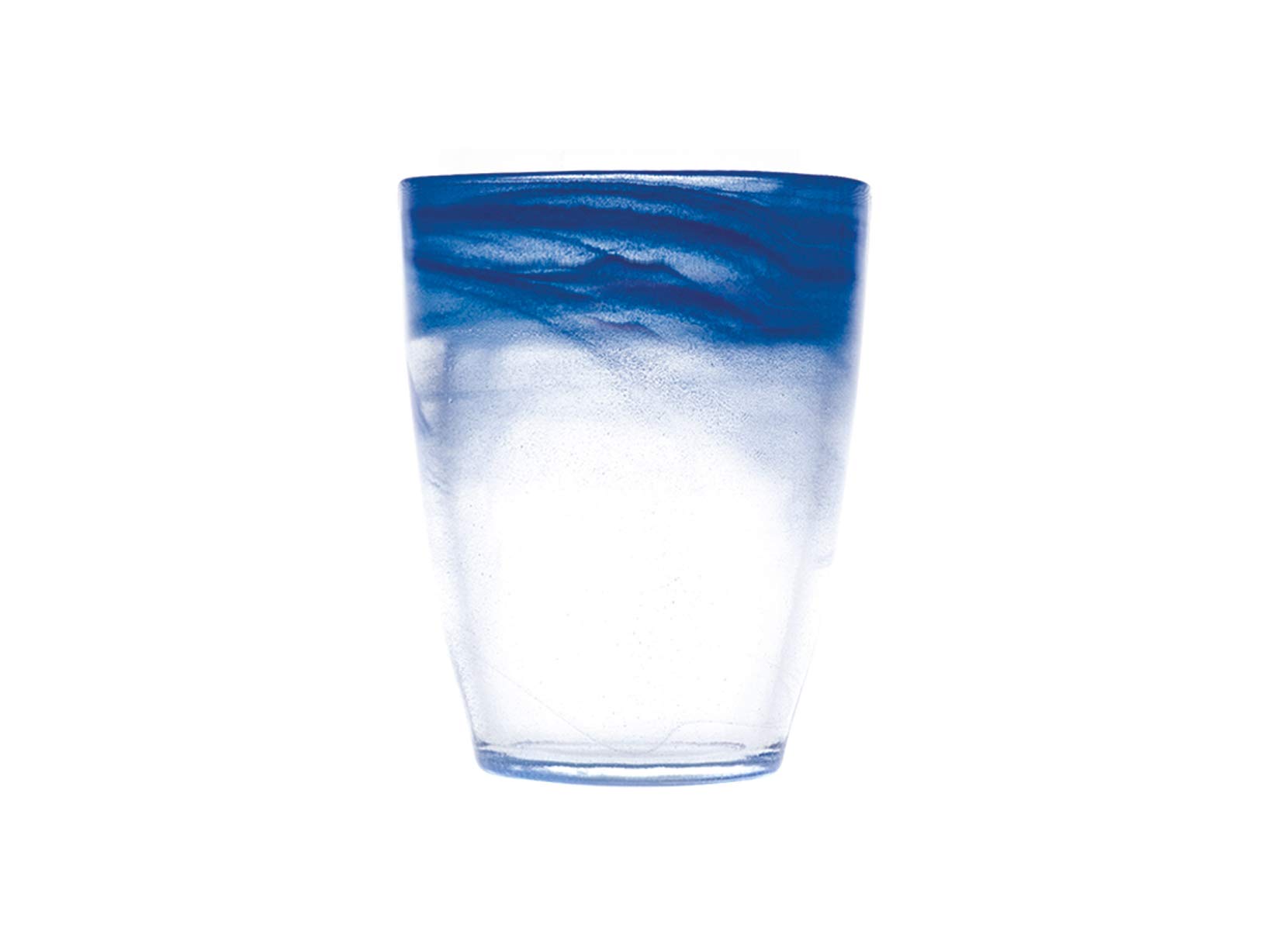 H&H Alabastro Set 9 Bicchieri, Vetro 230 ml, Multicolore, 9x9x11 cm, 9 Unità