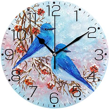 Moyyo Bee Wall Clock Silent Non Ticking Wall Clock Vintage Round Wall Clock Desk Clock Wall Clocks for Home Bedroom Living Room Kitchen Office