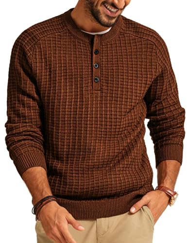 PJ PAUL JONES Herren Pullover Strickpullover Warm Winterpullover mit...