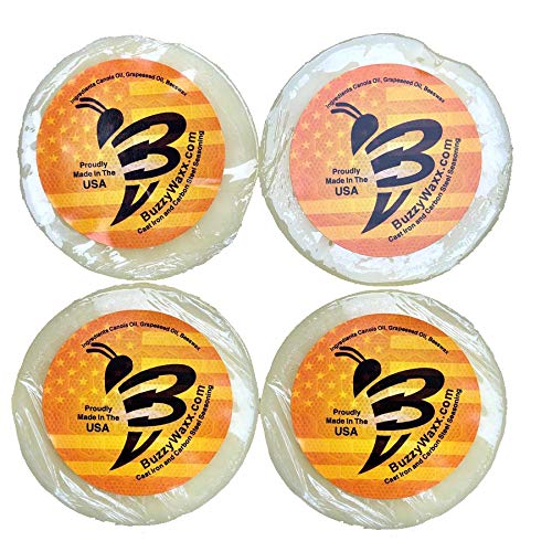 Buzzy WaxxOriginal Blend 4 Disc Pack - Cast Iron and Carbon Steel Seasoning